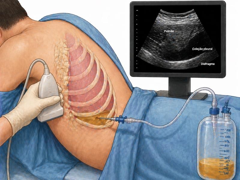Drenagem percutânea de coleção pleural
