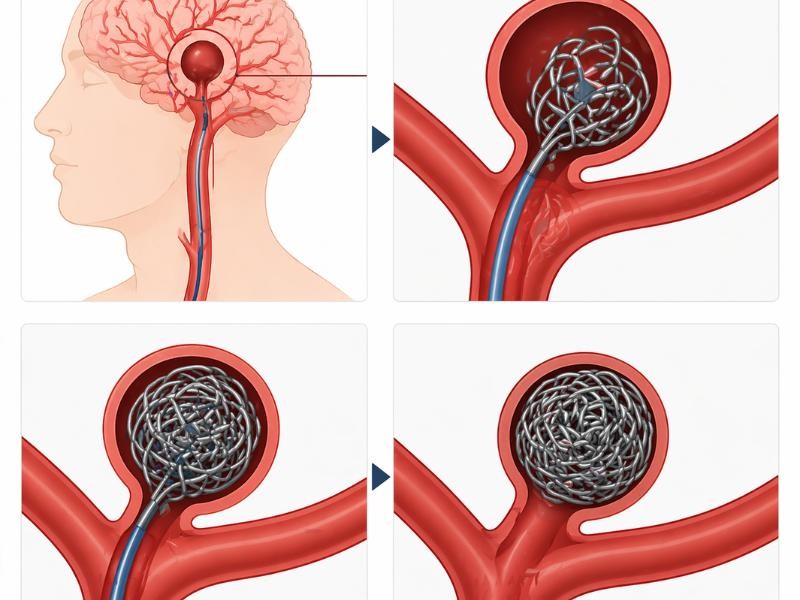 Embolização aneurisma cerebral